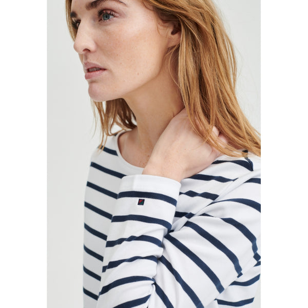 Redgreen Women Catalina langærmet T-shirt Long Sleeve Tee 120 Off White Stripe