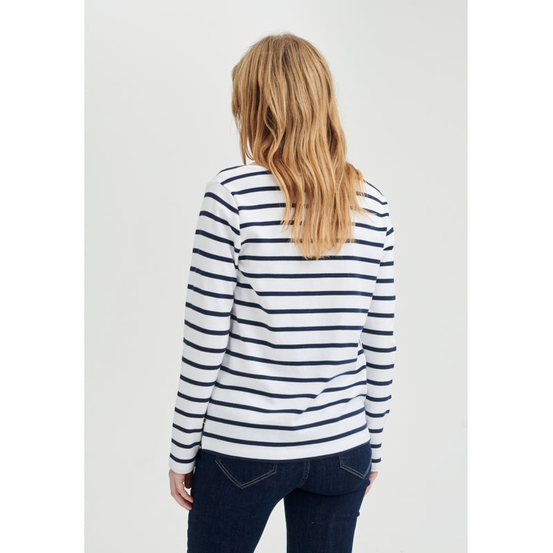 Catalina long sleeve T shirt Off White Stripe
