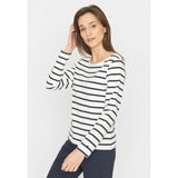 Redgreen Women Catalina long sleeve T-shirt Long Sleeve Tee 120 Off White Stripe