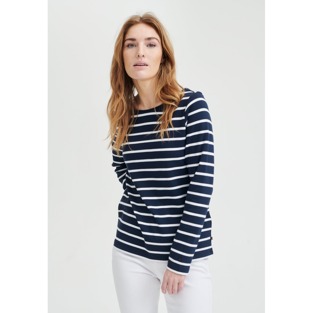 Redgreen Women Catalina long sleeve T-shirt Long Sleeve Tee 168 Navy Stripe