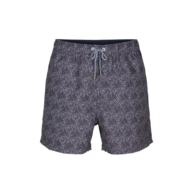 Sea Ranch Cedric Printed Swim Shorts Swim Shorts Dark Navy / White