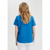 Redgreen Women Cesi T-shirt Short Sleeve Tee 064 Mid Blue