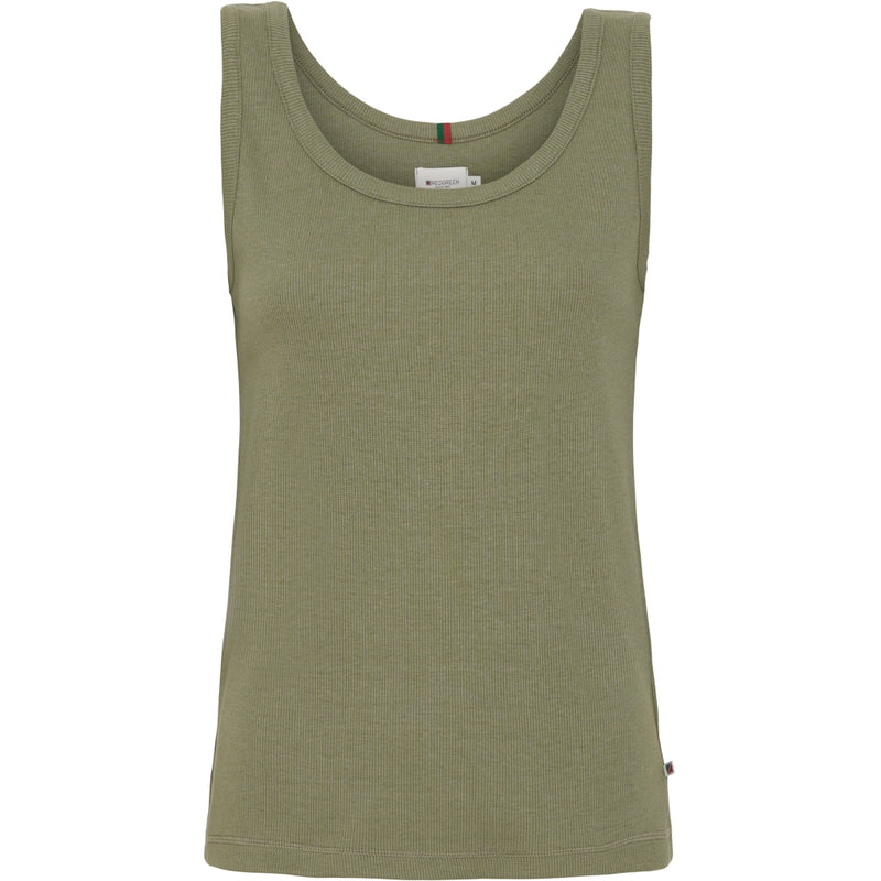 Redgreen Women Chia Top Short Sleeve Tee 071 Light Olive