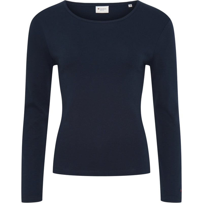 Redgreen Women Ciljla Long Sleeve T-shirt Long Sleeve Tee 069 Dark Navy