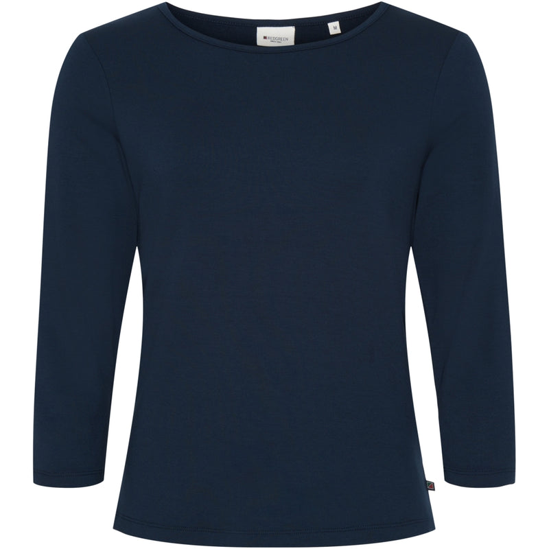Redgreen Women Clarie 3/4 LS T-shirt Long Sleeve Tee 068 Navy