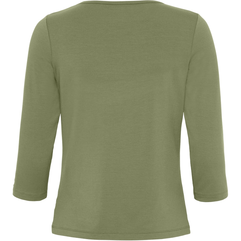 Redgreen Women Clarie 3/4 LS T-shirt Long Sleeve Tee 076 Mid Green