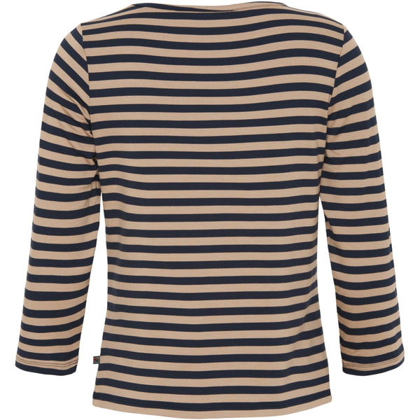 Redgreen Women Cleo 3/4 LS T-shirt Long Sleeve Tee 138 Gold Stripe