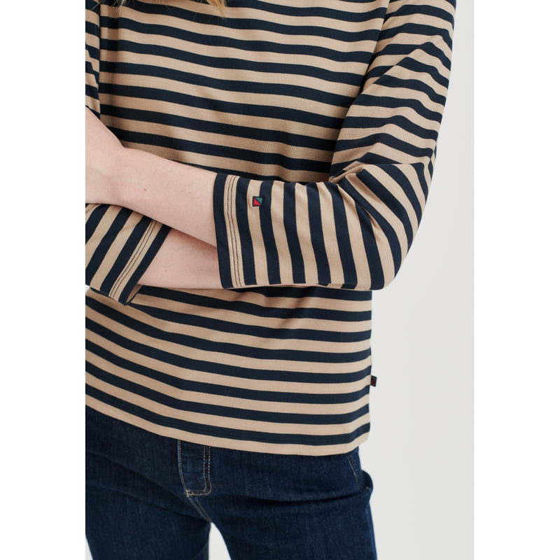 Redgreen Women Cleo 3/4 LS T-shirt Long Sleeve Tee 138 Gold Stripe