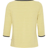Redgreen Women Cornelia 3/4 Sleeve T-shirt Short Sleeve Tee 137 Mid Yellow Stripe