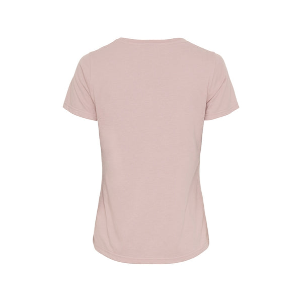 Sea Ranch Dorthea Organic Cotton V-Neck tee Short Sleeve Tee Pale Mauve