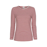 Frances Long Sleeve T-shirt - Light Red Stripe