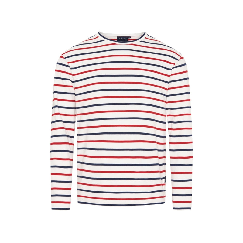 Sea Ranch Grenaa Striped Long Sleeve Tee Long Sleeve Tee Pearl/SR Navy/Red