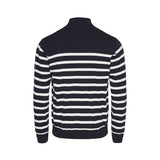 Sea Ranch Haakon Striped Knit Cardigan - Windbreaker Windbreaker Dark Navy/Pearl