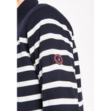 Sea Ranch Haakon Striped Knit Cardigan - Windbreaker Windbreaker Dark Navy/Pearl