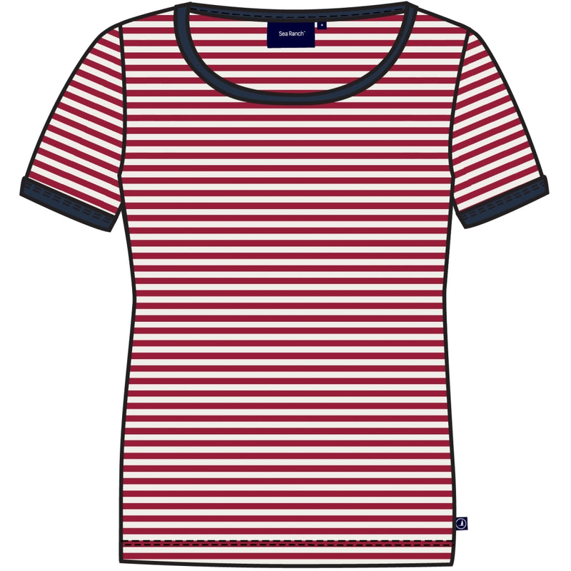 Sea Ranch Jemina Short Sleeve T-shirt Short Sleeve Tee SR Red/Pearl