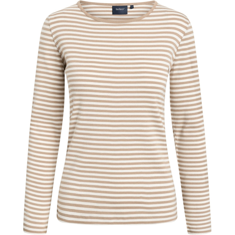 Josefine Long Sleeve T-shirt - Camel / Pearl –