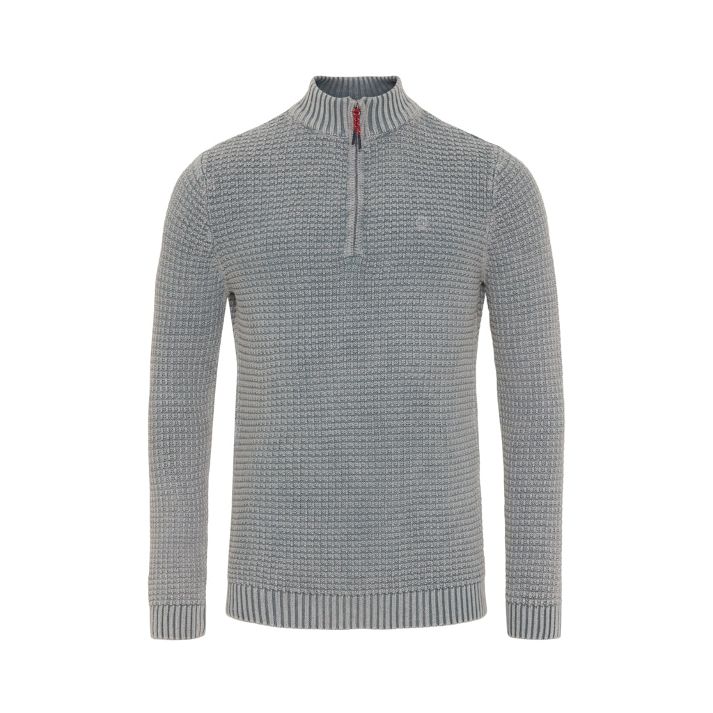 Sea Ranch Lance Knit Half Zip Knit Mid Grey