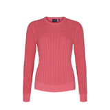 Leonora Long Sleeve Knit Sweater - Carmine Rose