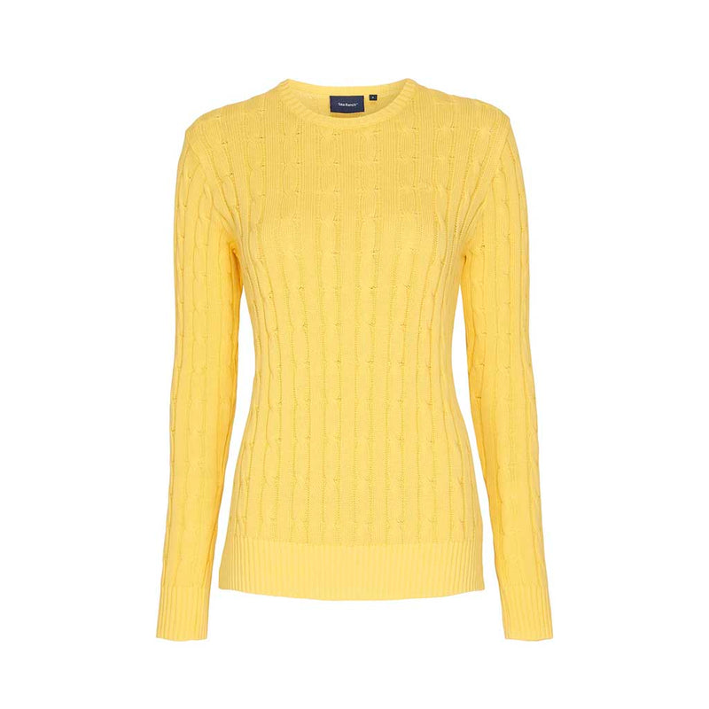 Leonora Long Sleeve Knit Sweater - Lemon