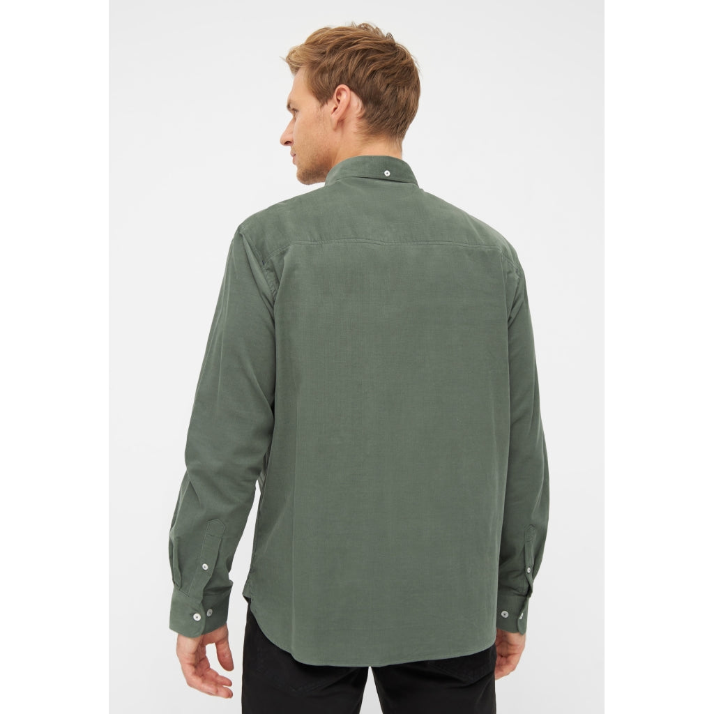 Sea Ranch Lester Baby Cord Shirt Shirts Dark Green