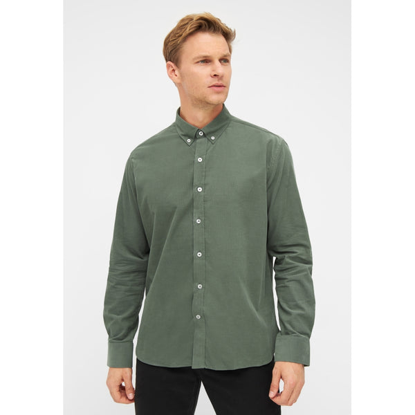 Sea Ranch Lester Baby Cord Shirt Shirts Dark Green