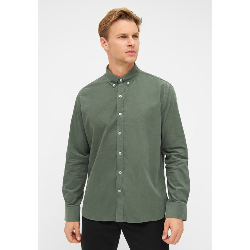 Sea Ranch Lester Baby Cord Shirt Shirts Dark Green