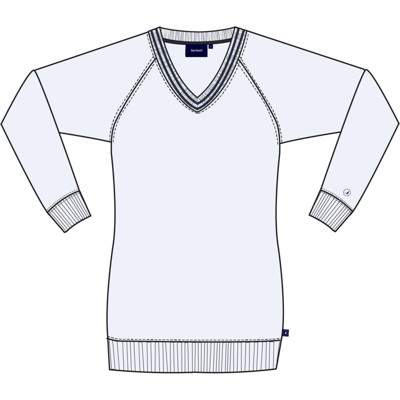 Sea Ranch Lin V-Neck Sweatshirt Sweats White