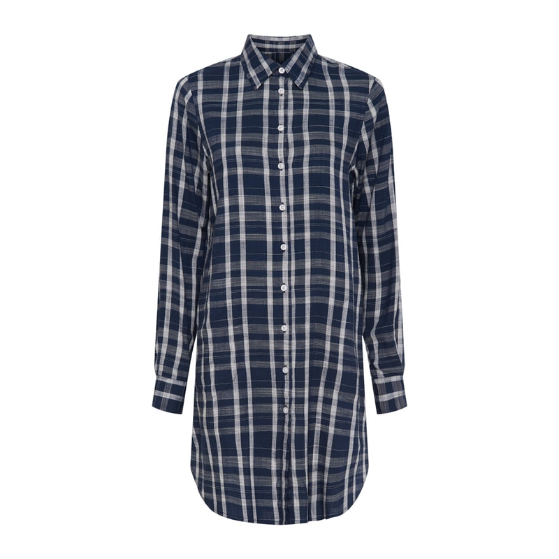 Linda Shirt Dress SR Navy Pearl