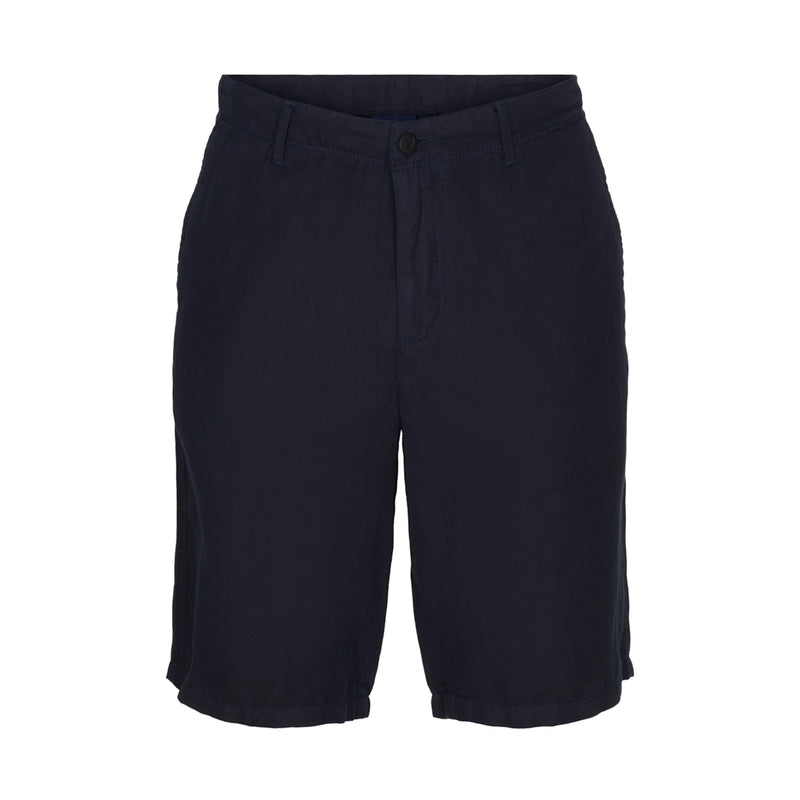 Eddy Cotton/Linen Mix Shorts - Dark Navy