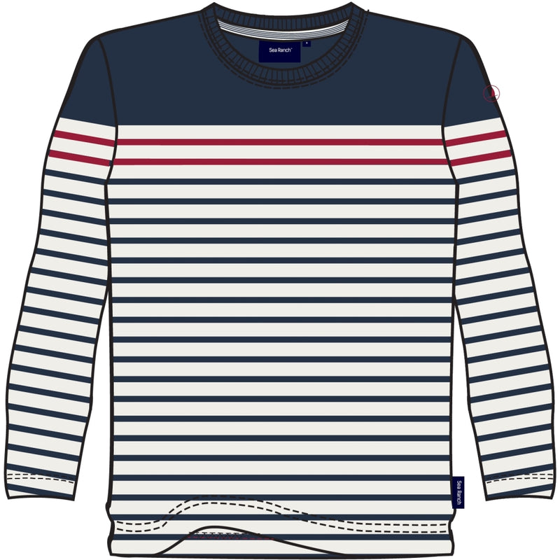 Sea Ranch Louie T-shirt Long Sleeve Tee SR Navy/SR Red/Pearl