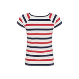 Sea Ranch Melanie Striped Short Sleeve Tee Short Sleeve Tee Pearl/SR Navy/Red