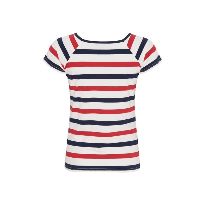 Sea Ranch Melanie Striped Short Sleeve Tee Short Sleeve Tee Pearl/SR Navy/Red