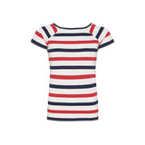 Sea Ranch Melanie Striped Short Sleeve Tee Short Sleeve Tee Pearl/SR Navy/Red