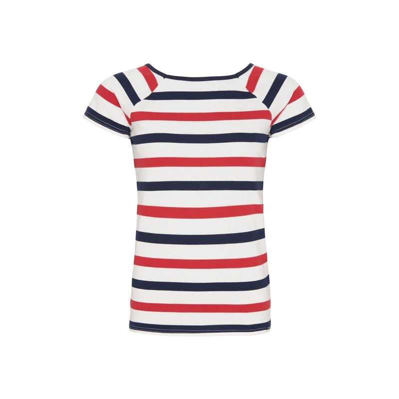 Sea Ranch Melanie Striped Short Sleeve Tee Short Sleeve Tee Pearl/SR Navy/Red