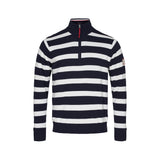 Sea Ranch Nathaniel Striped Half Zip Windbreaker Windbreaker Dark Navy/Pearl