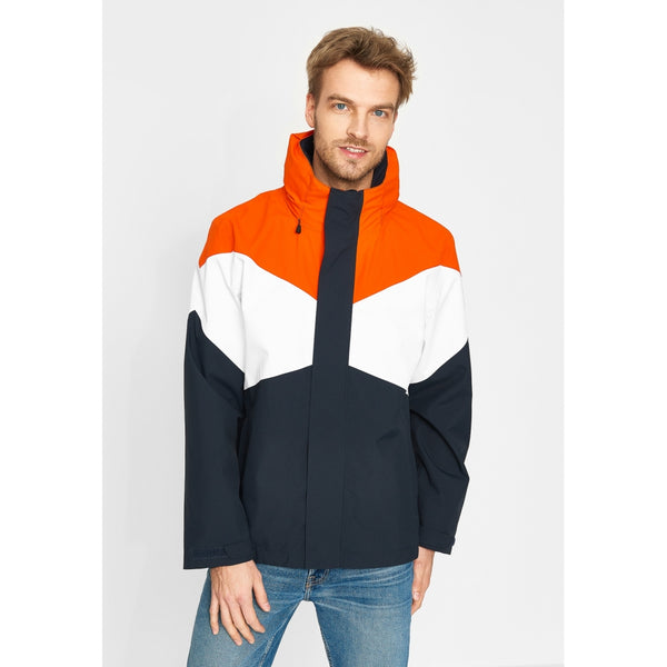 Nikolai Colour Block Jacket Orange White Dark Navy sea ranch.eu