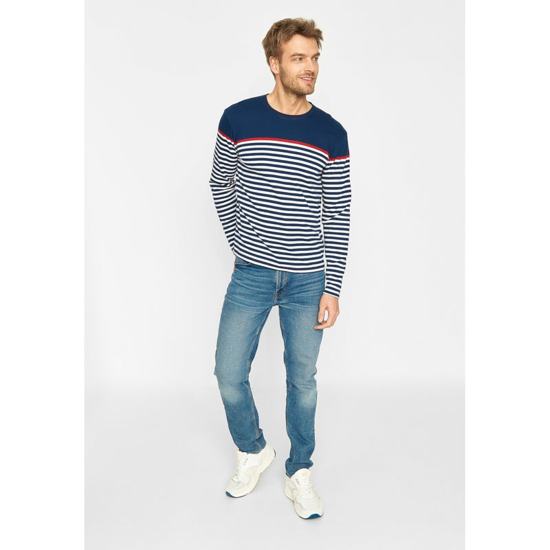 Hauge Long sleeve Striped Tee - SR Navy/SR Red/Pearl