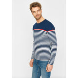 Hauge Long sleeve Striped Tee - SR Navy/SR Red/Pearl