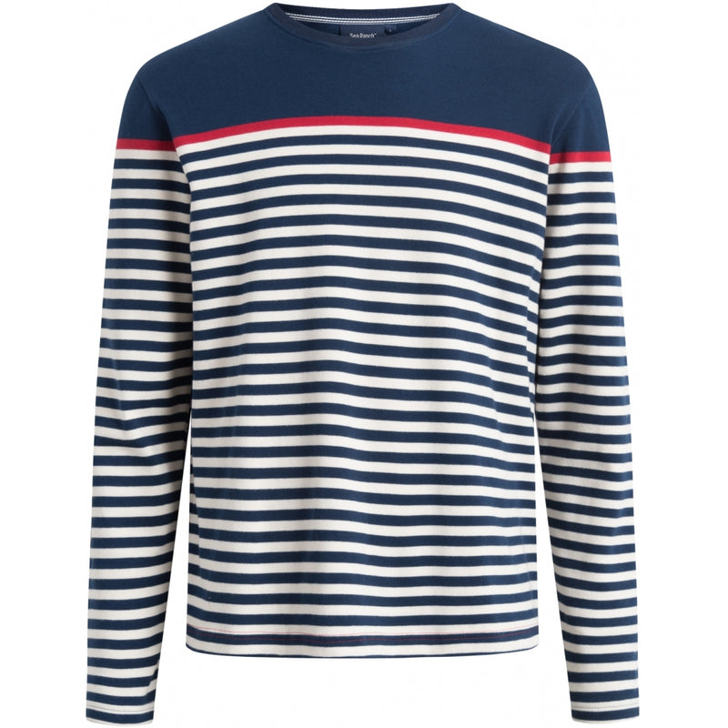 Hauge Long sleeve Striped Tee - SR Navy/SR Red/Pearl