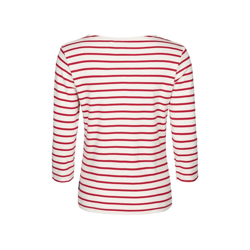 Sea Ranch Santi Striped Long Sleeve Tee Long Sleeve Tee Ecru/SR Red