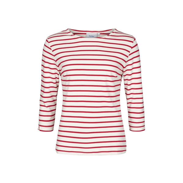 Sea Ranch Santi Striped Long Sleeve Tee Long Sleeve Tee Ecru/SR Red