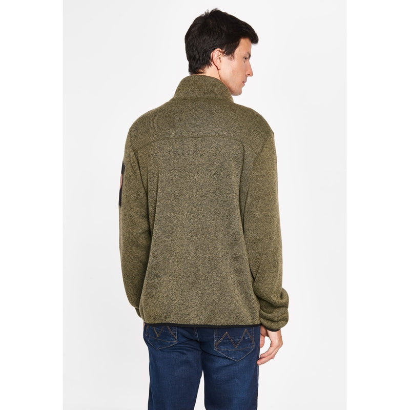 Sea Ranch Sidney Fleece Jacket Fleece Dark Olive Green Melange