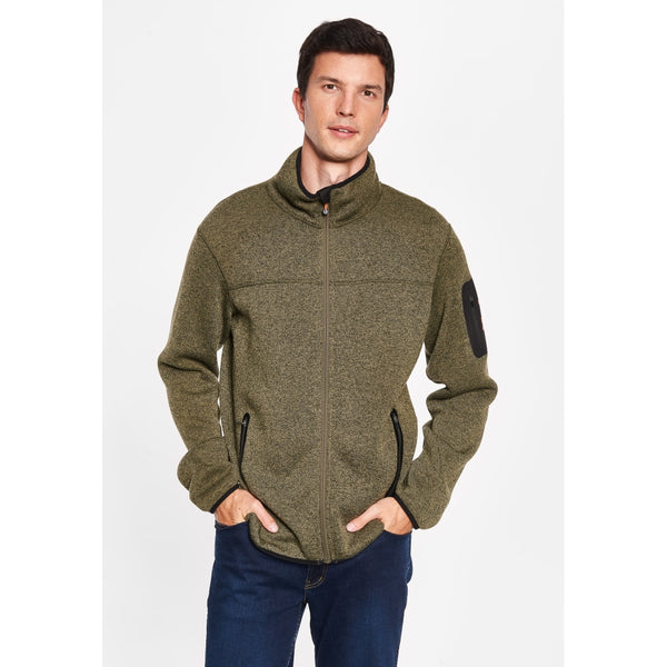 Sea Ranch Sidney Fleece Jacket Fleece Dark Olive Green Melange