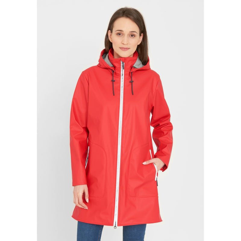 Redgreen Women Silla PU Jacket Jackets and Coats Red
