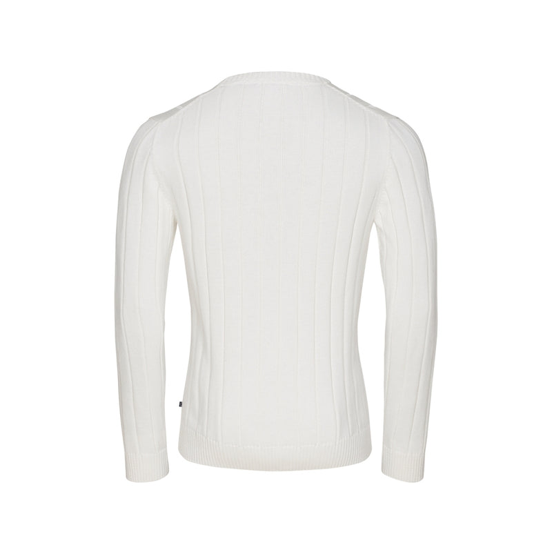 Sea Ranch Simon Ribbed Long Sleeve Sweater Knit Pearl