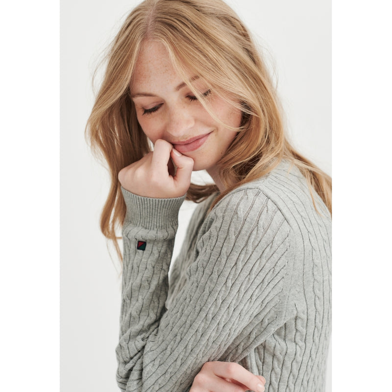 Redgreen Women Simone Cable Knit Knit Grey Melange